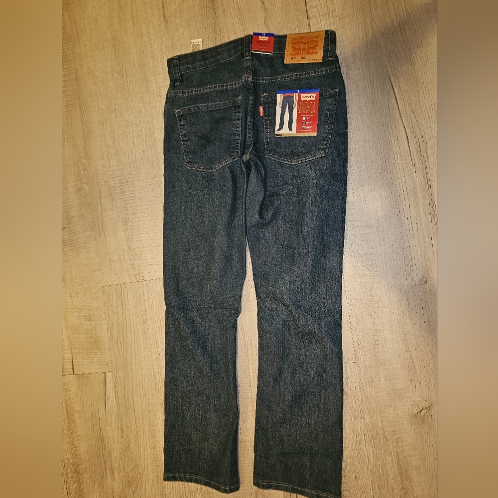 Levi's Kids Indigo Slim Straight Jeans